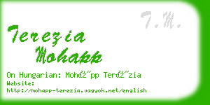 terezia mohapp business card